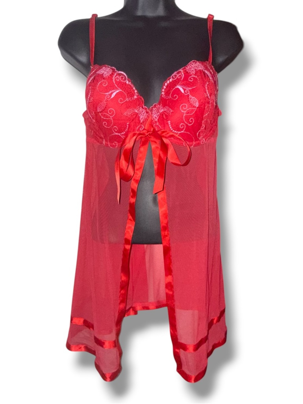 Inner Secrets red baby doll lingerie top